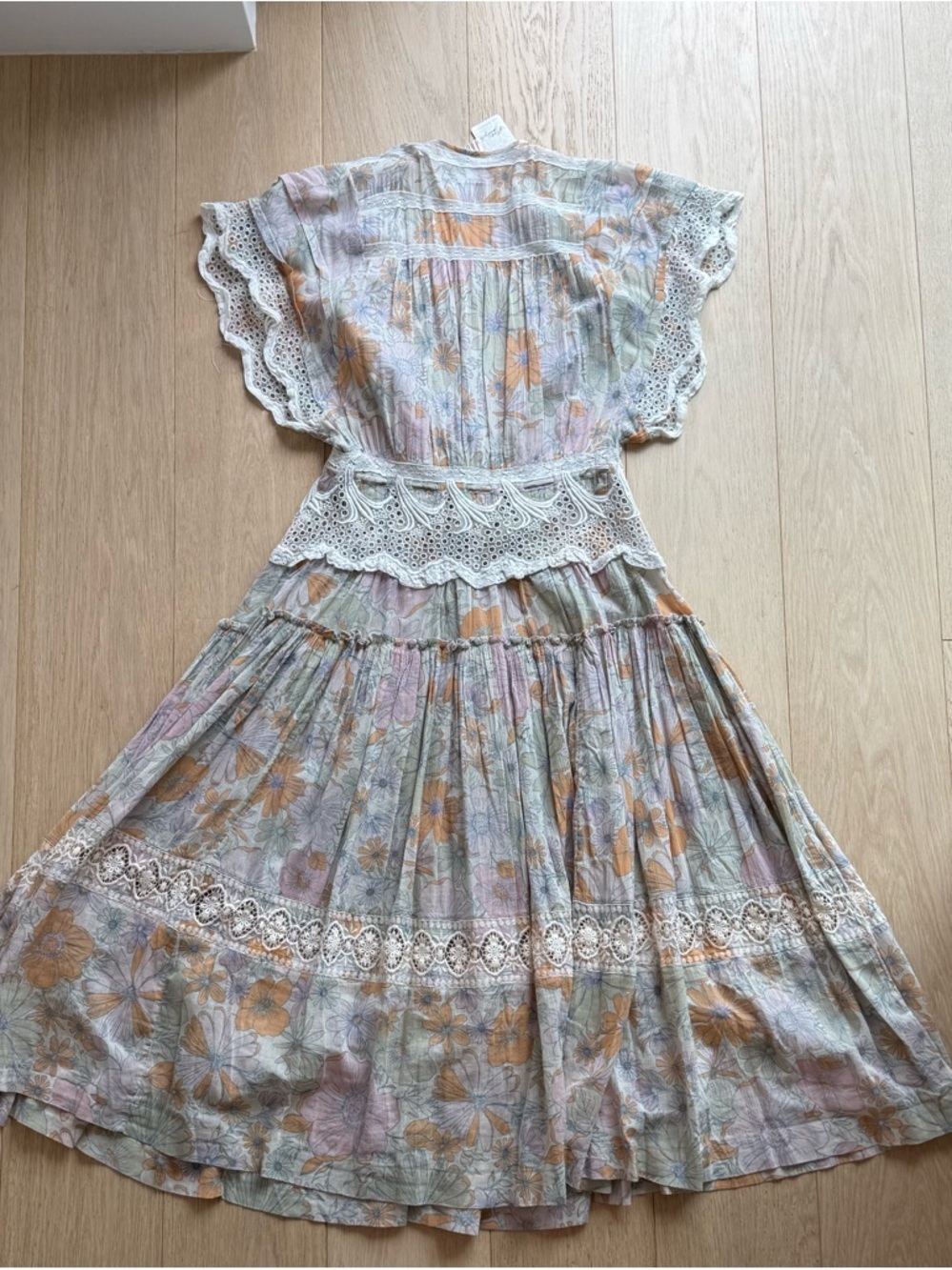 Free People Field of Dreams Maxi Top RARE Boho Lace Tunic Dress RARE - Picture 12 of 16